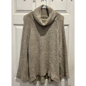 Lilla P Neutral Wool Blend Cowl Neck Sweater Bell Sleeves Women’s Size‎ Large